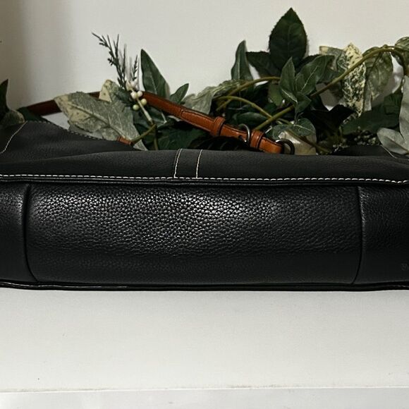Coach Chelsea Tote Shoulder Bag Womens Medium Black Pebbled Leather Double Strap - Picture 15 of 15